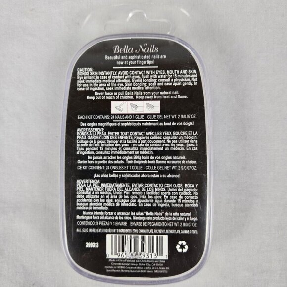 Bella Nails Salon Quality Pink Airbrush Nails #399313 - 24 Nails [BNIB Sealed] - Picture 2 of 5